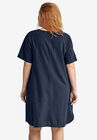 Linen-Blend A-Line Dress, , alternate image number 1
