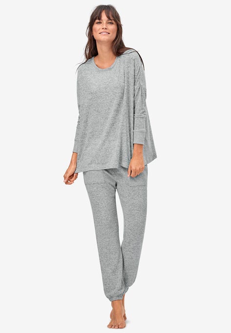 Knit Lounge Top, MARLED GREY, hi-res image number null