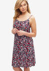 Knit Tank dress, NAVY RED DITSY FLORAL, hi-res image number null