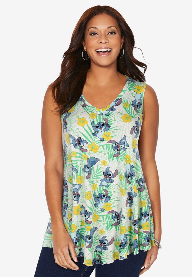 V-neck Stitch Tank, TROPICAL STITCH, hi-res image number 0