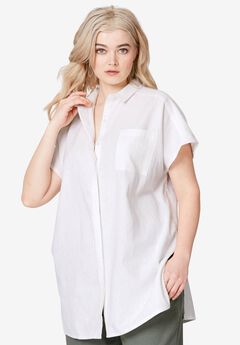 Oversized Linen Blend Tunic