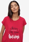 Cap Sleeve Sleep Shirt, , alternate image number null