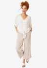 V-Neck Tie-Front Blouse, , alternate image number null