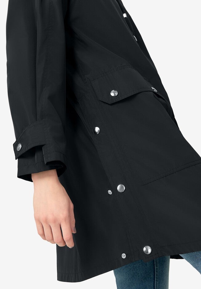 Hooded A-Line Raincoat, , alternate image number null