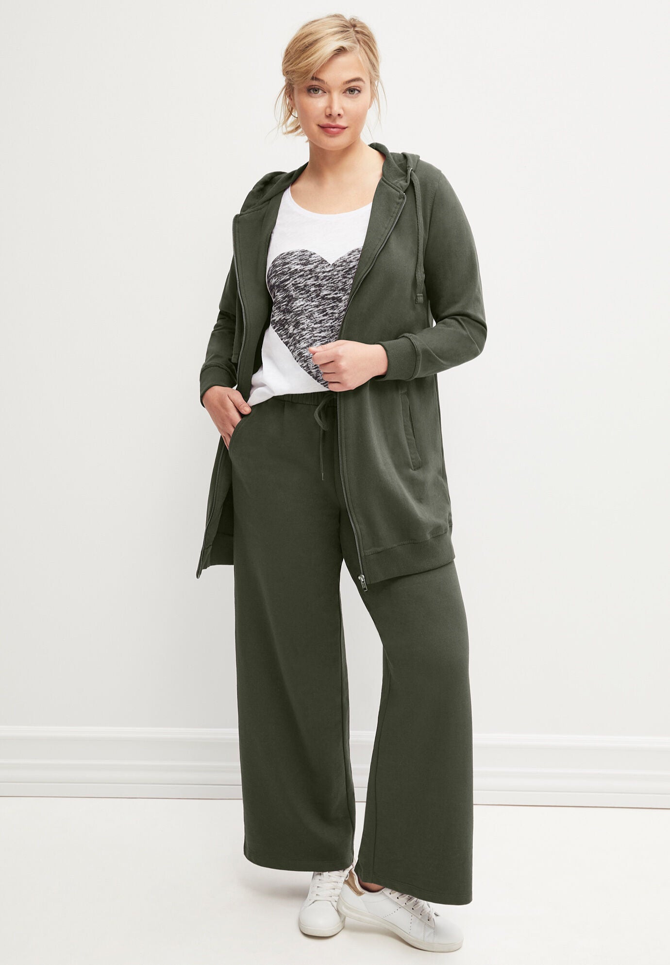 FRENCH TERRY WIDE LEG SET, , hi-res image number 0