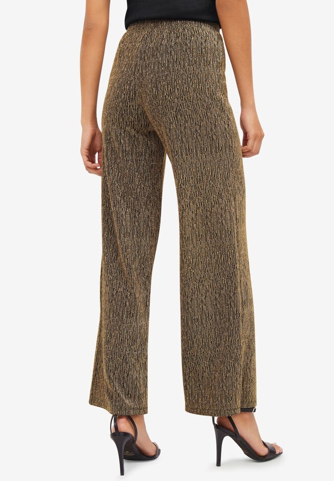 Metallic Knit Wide Leg Pant, , on-hover image number 1