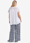 Pleated Wide Leg Knit Pants, , alternate image number null