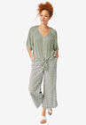 V-Neck Tie-Front Blouse, , alternate image number null