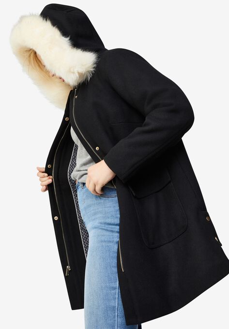 Side-Snap Wool Parka, , alternate image number null