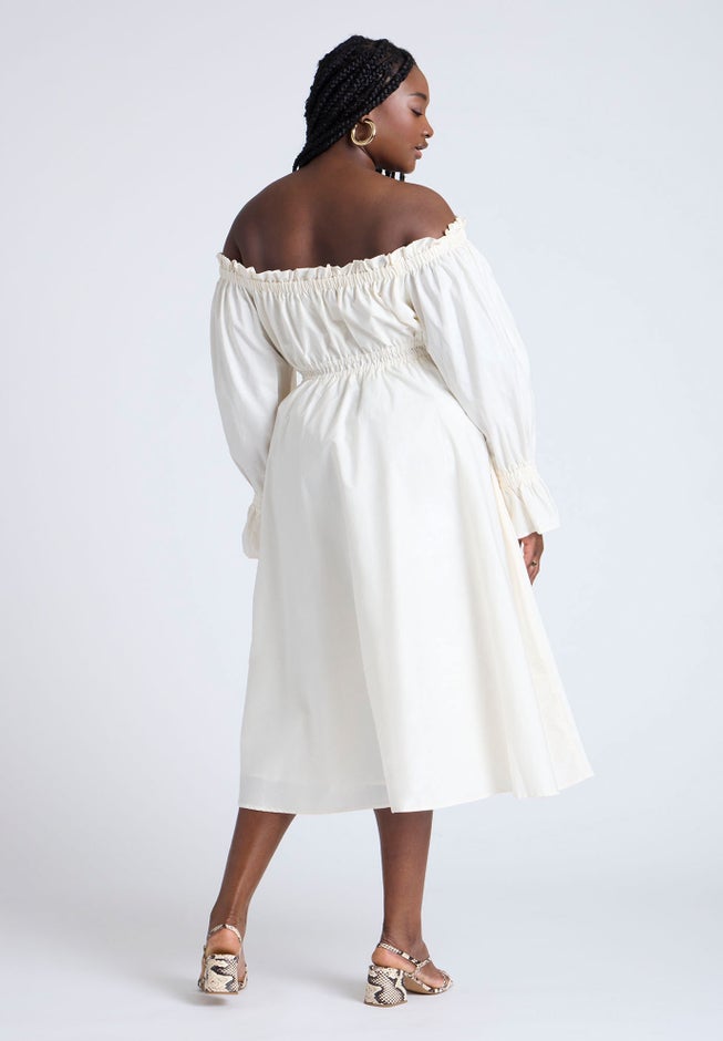 Off The Shoulder Ruffle Maxi Dress image number null