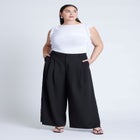 Shirred Mesh Top With Shoulder Flounces image number null