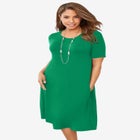 Stretch Knit A-Line Dress image number null