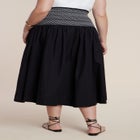 Smocked Flare Maxi Skirt image number null