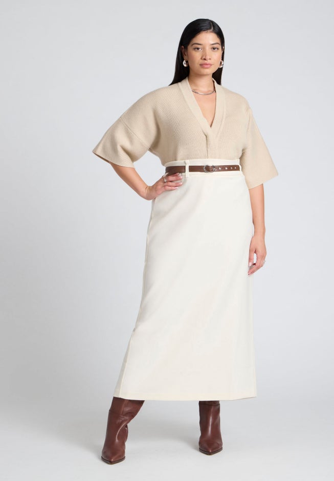 Belted Column Skirt image number null