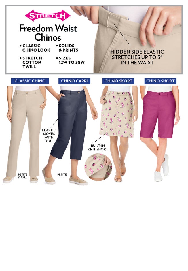 Adjustable Waist Chino Skort image number 1