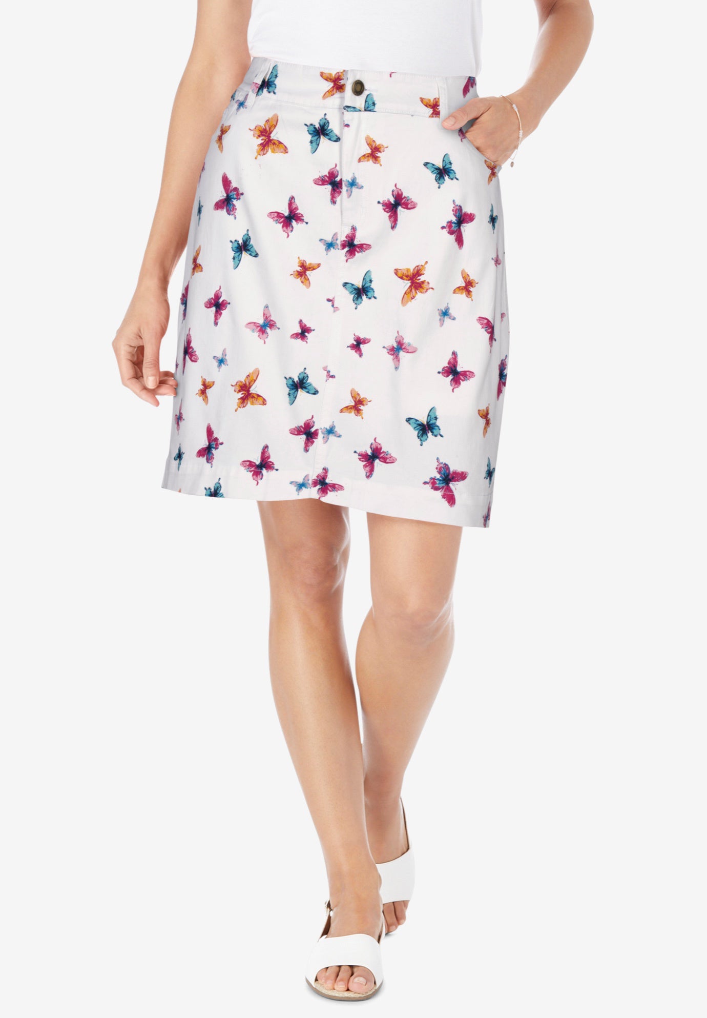Adjustable Waist Chino Skort image number 0