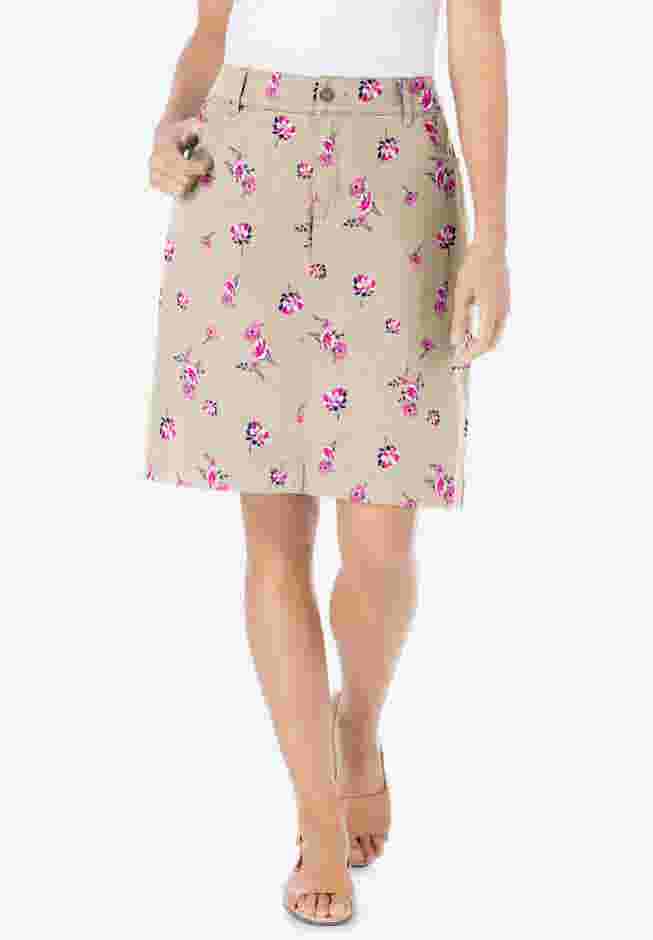 Adjustable Waist Chino Skort image number 0