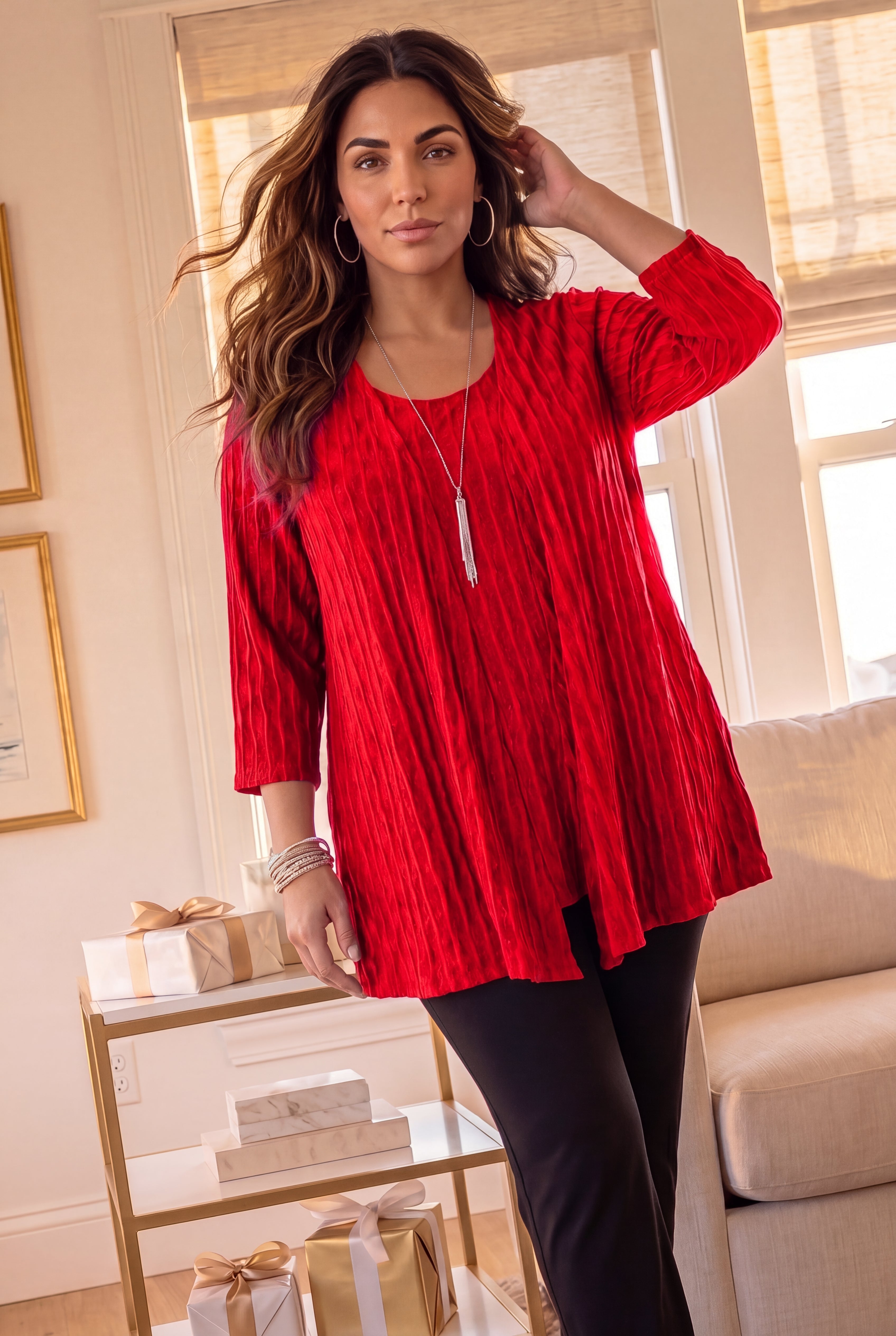 Wave Soft Knit Cardigan & Tank One Piece Top image number 0