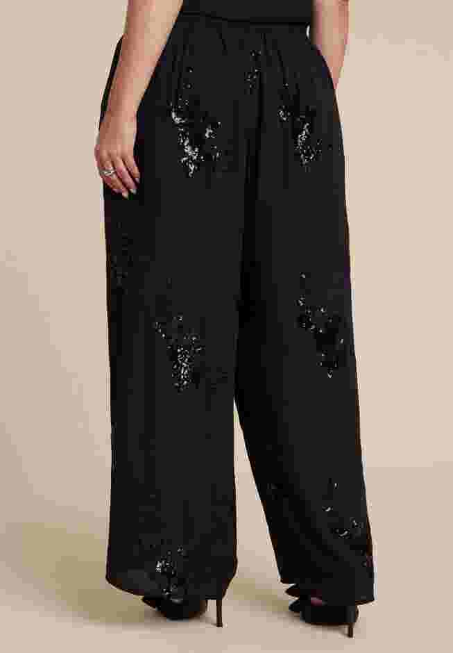 Floral Sequin Wide Leg Pant image number 2