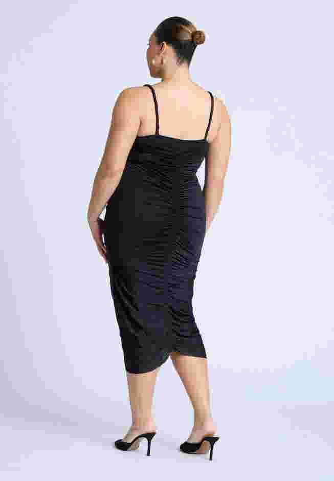 Hardware Shirred Midi Dress image number 1