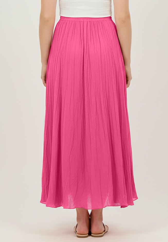 Pull-On Elastic Waist Crinkle Printed Skirt image number 1