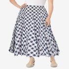 Pull-On Elastic Waist Crinkle Printed Skirt image number null