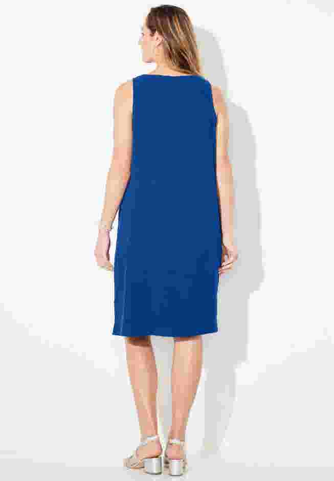 AnyWear Pucker Cotton Shirt Dress image number 1