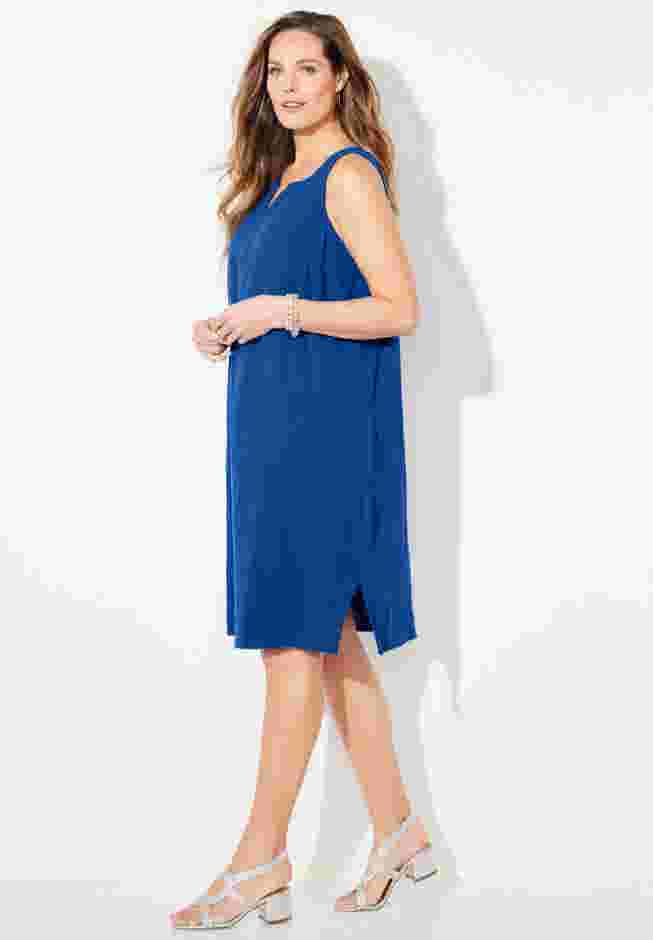 AnyWear Pucker Cotton Shirt Dress image number 2