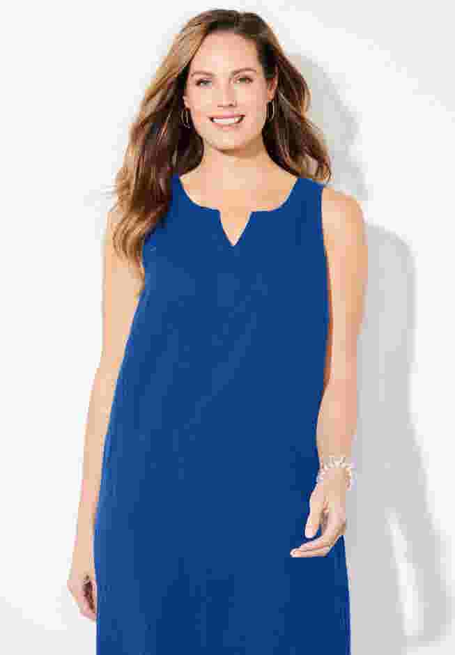 AnyWear Pucker Cotton Shirt Dress image number 3