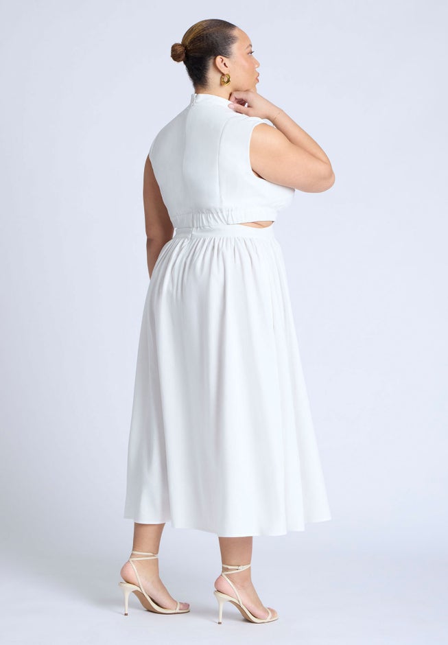 Linen High Neck Dress image number 1