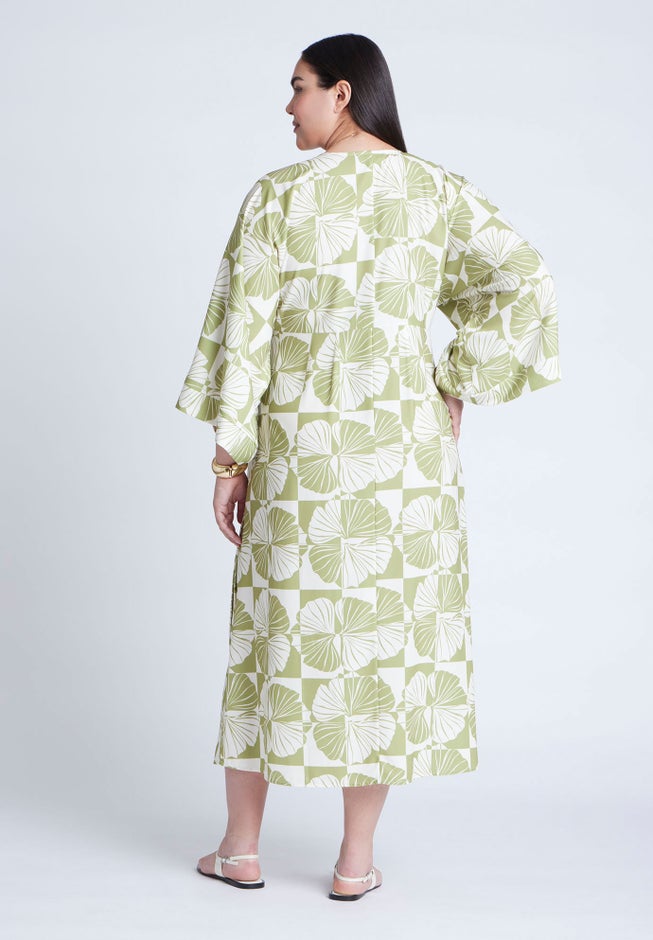 Kimono Sleeve Maxi Wrap Dress image number null