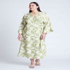 Kimono Sleeve Maxi Wrap Dress image number null