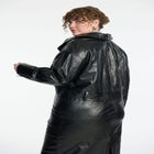 Boxy Faux Leather Jacket image number null