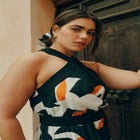 Halter Neck Printed Maxi Dress image number null