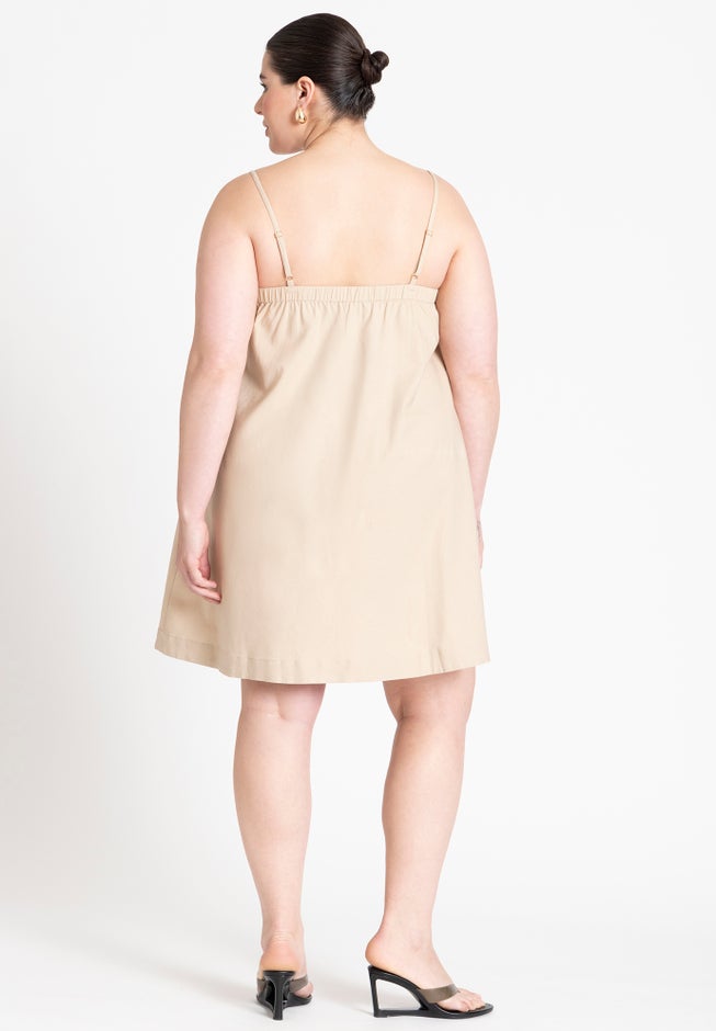 Relaxed Square Neck Mini Dress image number 1