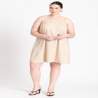 Relaxed Square Neck Mini Dress image number null