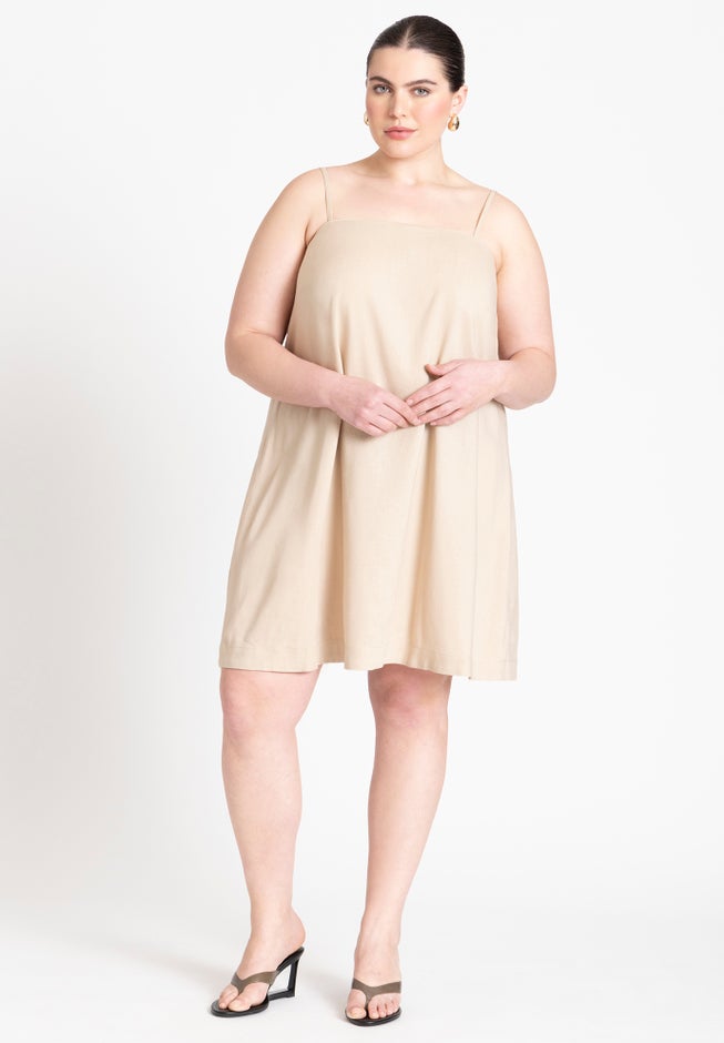 Relaxed Square Neck Mini Dress image number 0