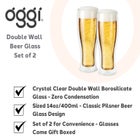 8 oz. Double Wall Beer Glasses, Set of 2 image number null