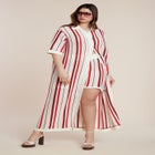 Striped Crochet Duster image number null