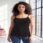 Plus Size Cami with Built-In Bra and Adjustable Straps image number null