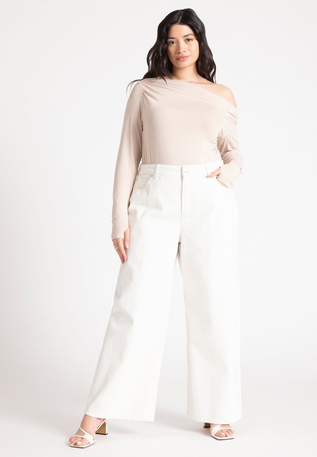 The Yvette Rigid Wide Leg Jean image number null
