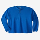 Waffle-Knit Thermal Henley Tee image number 0