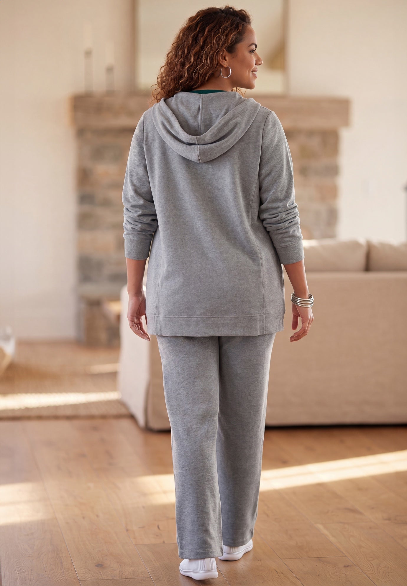 Cloud Knit Ribbed Zip-Front Hoodie image number 1