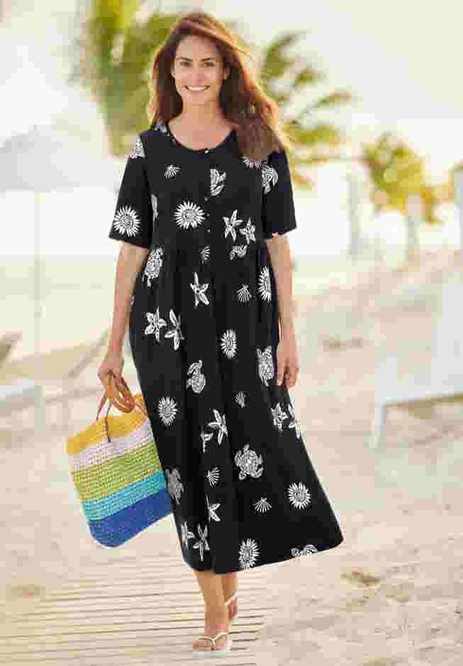 Stamped Empire Waist Dress image number 0
