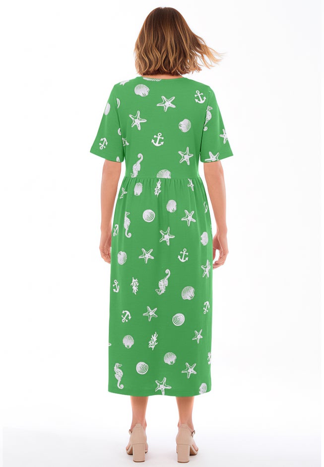 Stamped Empire Waist Dress image number 1