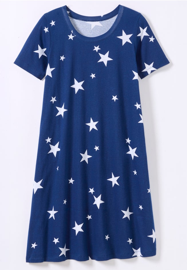 Perfect Short-Sleeve Crewneck Tee Dress image number 1