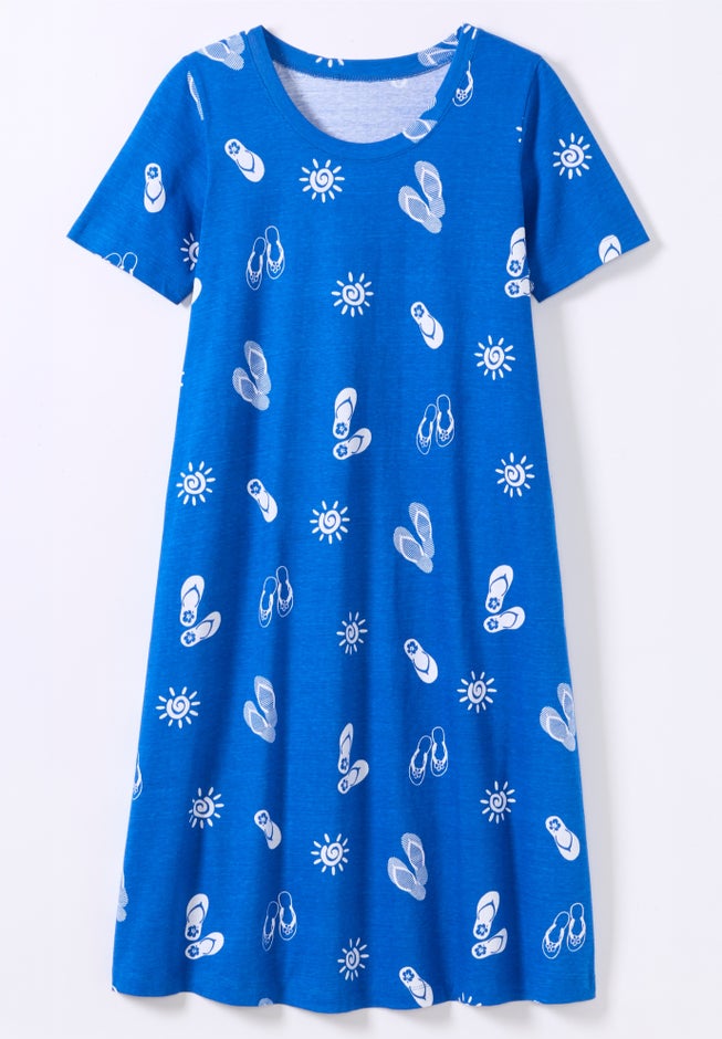 Perfect Short-Sleeve Crewneck Tee Dress image number 1