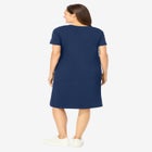 Perfect Short-Sleeve Crewneck Tee Dress image number null