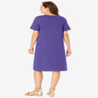 Perfect Short-Sleeve Crewneck Tee Dress image number null