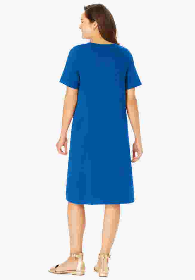 Perfect Short-Sleeve Crewneck Tee Dress image number 1